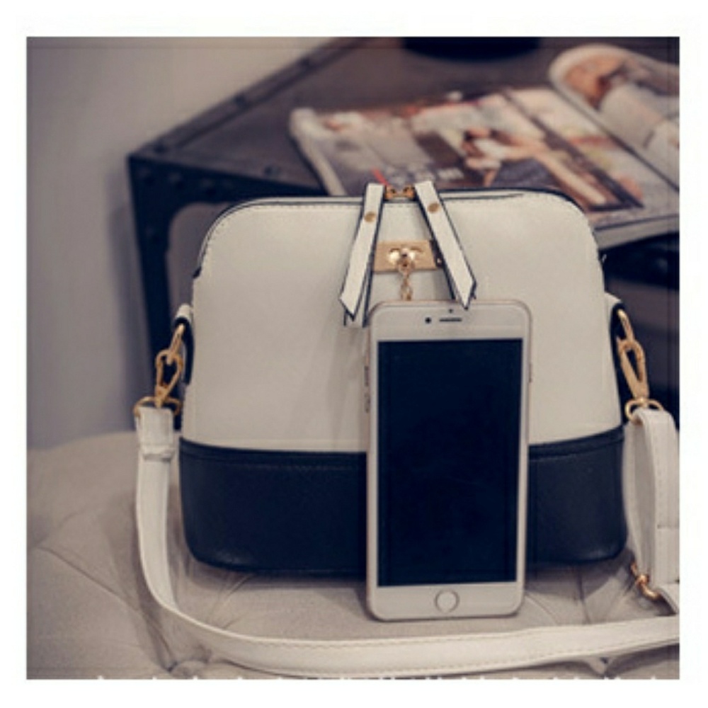 Rectangular Shoulder Bag - Rounded Corners / Decor - Picture 6 of 6